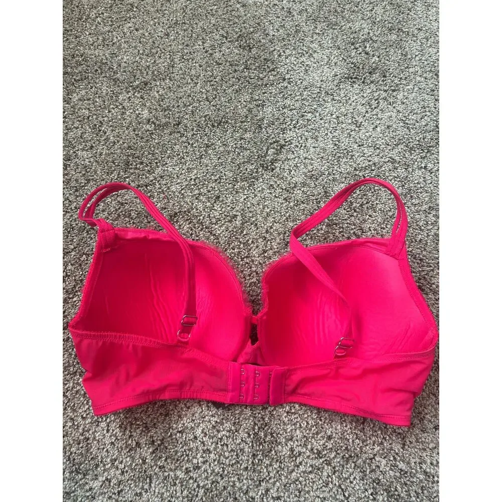 Victoria’s Secret very sexy balconette bra pink lace 36DD lined underwire
